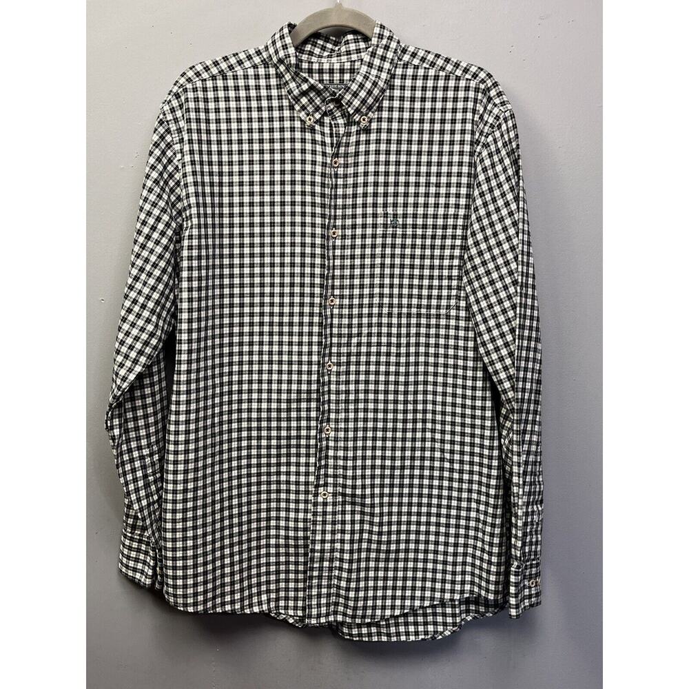Southern Tide Shirt Mens Large Embroidered Plaid Casual Pocket Button Up Prep